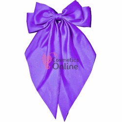 Accesoriu pentru decor par cu Fundita din satin si clema metalica TRD043XX Mov Intens